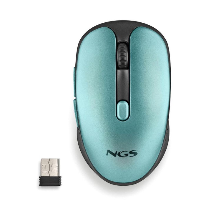 NGS Evo Rust Ice Ratón Inalámbrico Recargable Verde Agua